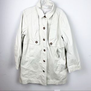 Garnet Hill Trench Coat Jacket Organic Cotton